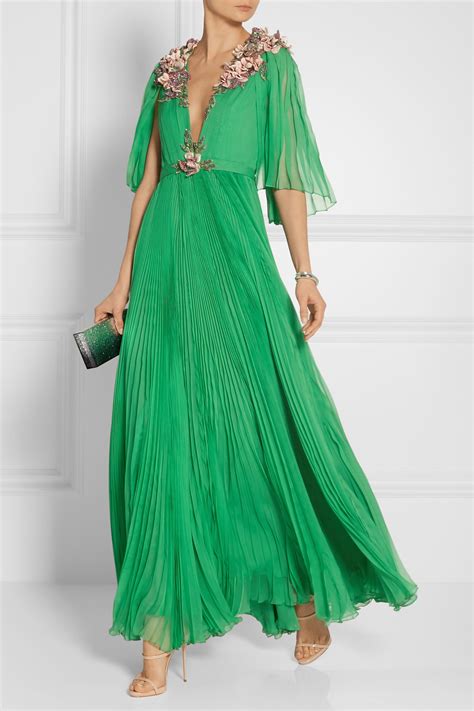 gucci embroidered chiffon dress|Gucci ladies dresses.